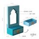 Saubhagya Darpan- Mini Dressing Unit- Wall Decor Wooden Mirror Chest - Blue