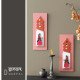 Dwarpal- Gatekeeper- Mudran Shaili Wall Decor Panel- Pink- Set of 2