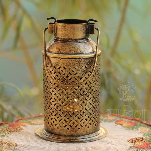 Golden Milk Can Lantern- Small