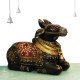 Nandi- Hand-Painted Wooden Craft Holy Bull