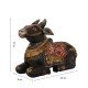 Nandi- Hand-Painted Wooden Craft Holy Bull